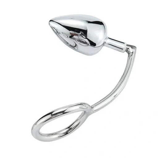 Steel Stainless Set Cock 4663 with Ring DiscreetChoice Anal Hook 0102